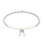 Bridal 'Hooray For The Big Day' Bracelet | Silver Plated with Mother of Pearl