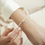 Bridal 'Hooray For The Big Day' Bracelet | Silver Plated with Mother of Pearl