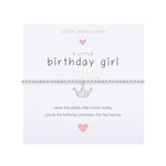 Children's A Little 'Birthday Girl' Bracelet | Silver Plated