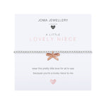 Children's A Little 'Lovely Niece' Bracelet | Silver & Rose Gold Plated