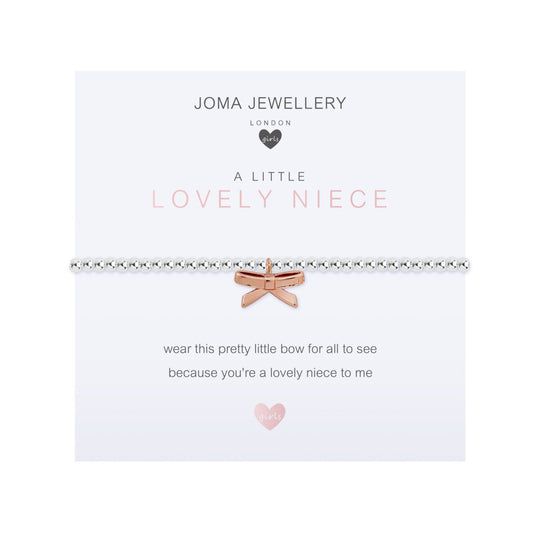 Children's A Little 'Lovely Niece' Bracelet | Silver & Rose Gold Plated