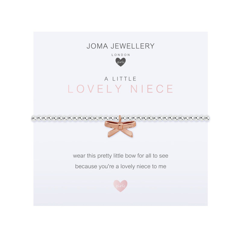 Children's A Little 'Lovely Niece' Bracelet | Silver & Rose Gold Plated