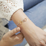 Florence Linked Hearts Bracelet | Silver, Gold & Rose Gold Plated