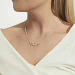 Florence Linked Hearts Necklace | Silver, Gold & Rose Gold Plated