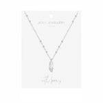 Freya Feather Necklace | Silver Plated