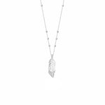 Freya Feather Necklace | Silver Plated