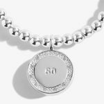 'Happy 60th Birthday' Celebration Bracelet Set | Silver Plated | 3 Piece