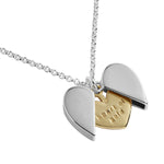 Secret Sentiment 'Heart of Gold' Locket Necklace | Silver & Gold Plated