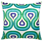 Milano Concentric Loops Cushion | Emerald & Navy | 56cm