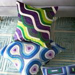 Milano Mod Tide Cushion | Emerald & Purple | 46cm