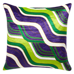 Milano Mod Tide Cushion | Emerald & Purple | 46cm