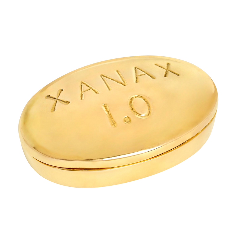 Xanax Pill Box | Brass