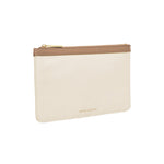 Amalfi Canvas Pouch | Off White & Soft Tan