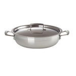 3-Ply Stainless Steel Shallow Casserole Dish with Lid | 26cm