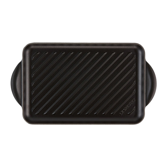 Cast Iron Rectangular Grill | Satin Black | 32cm