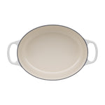Oval Cast Iron Casserole Dish | Meringue | 29cm