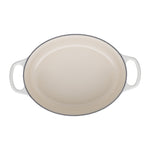 Oval Cast Iron Casserole Dish | Meringue | 27cm