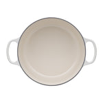 Round Cast Iron Casserole Dish | Meringue | 28cm