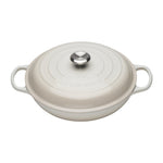 Shallow Cast Iron Casserole Dish | Meringue | 30cm