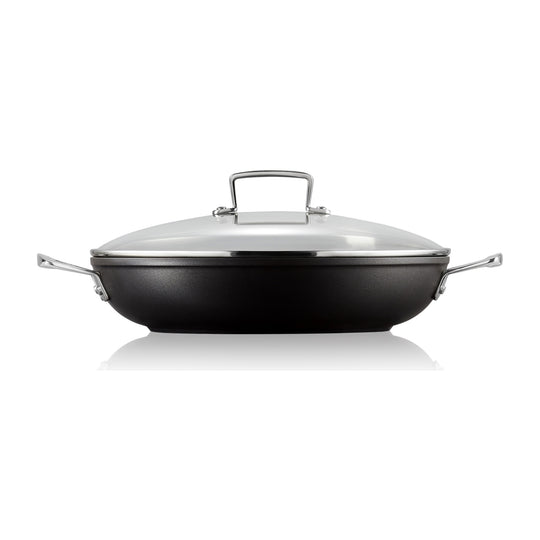 Toughened Shallow Casserole Dish with Glass Lid | Non-Stick | 30cm