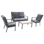 Monza 4 Seat Lounge Set with Coffee Table