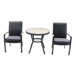 Monza Bistro 2 Seat Set with Highback Armchairs
