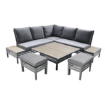 Monza Modular Dining Set with Adjustable Table