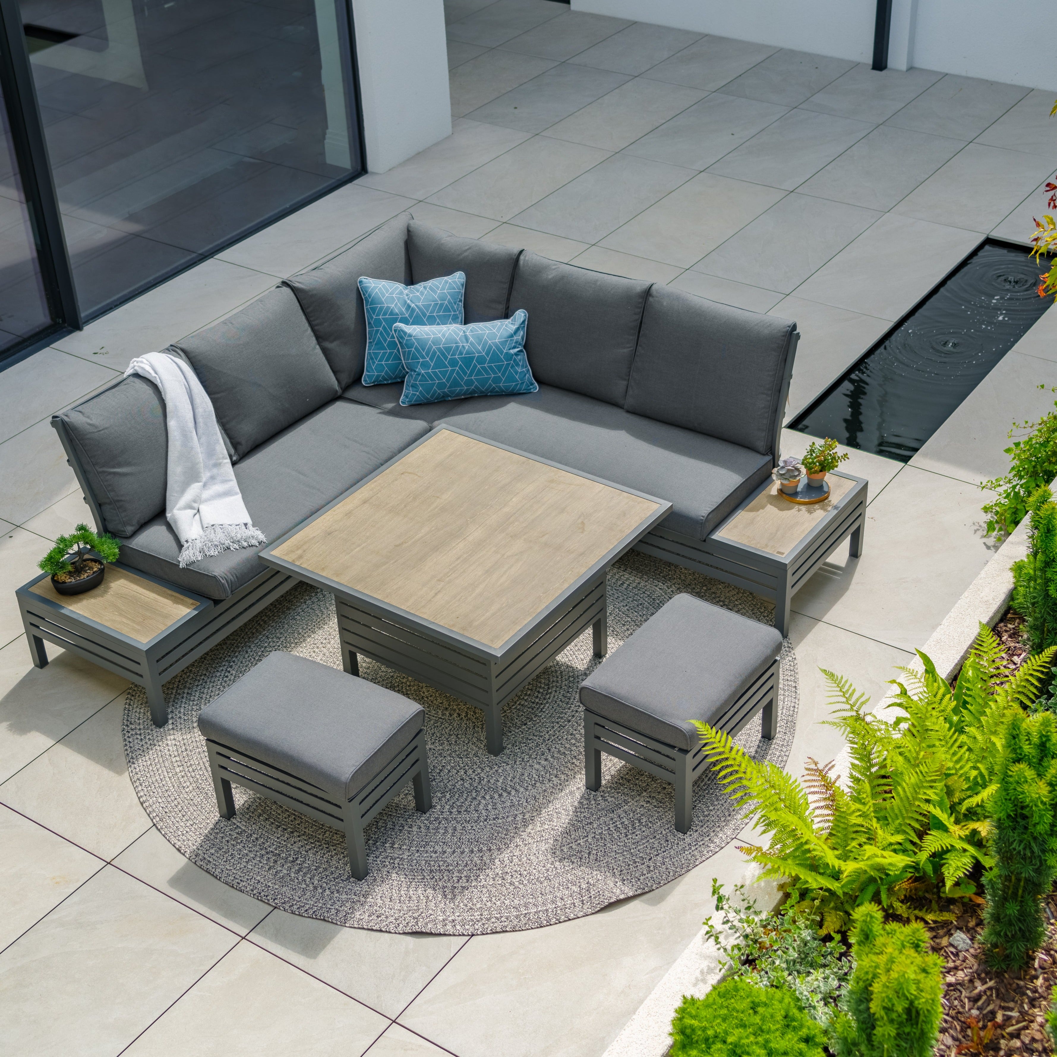 Monza Modular Dining Set & Adjustable Table | About Living
