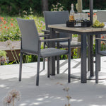 Venice 4 Seat Dining Set with Stacking Armchair & 2.5m Parasol