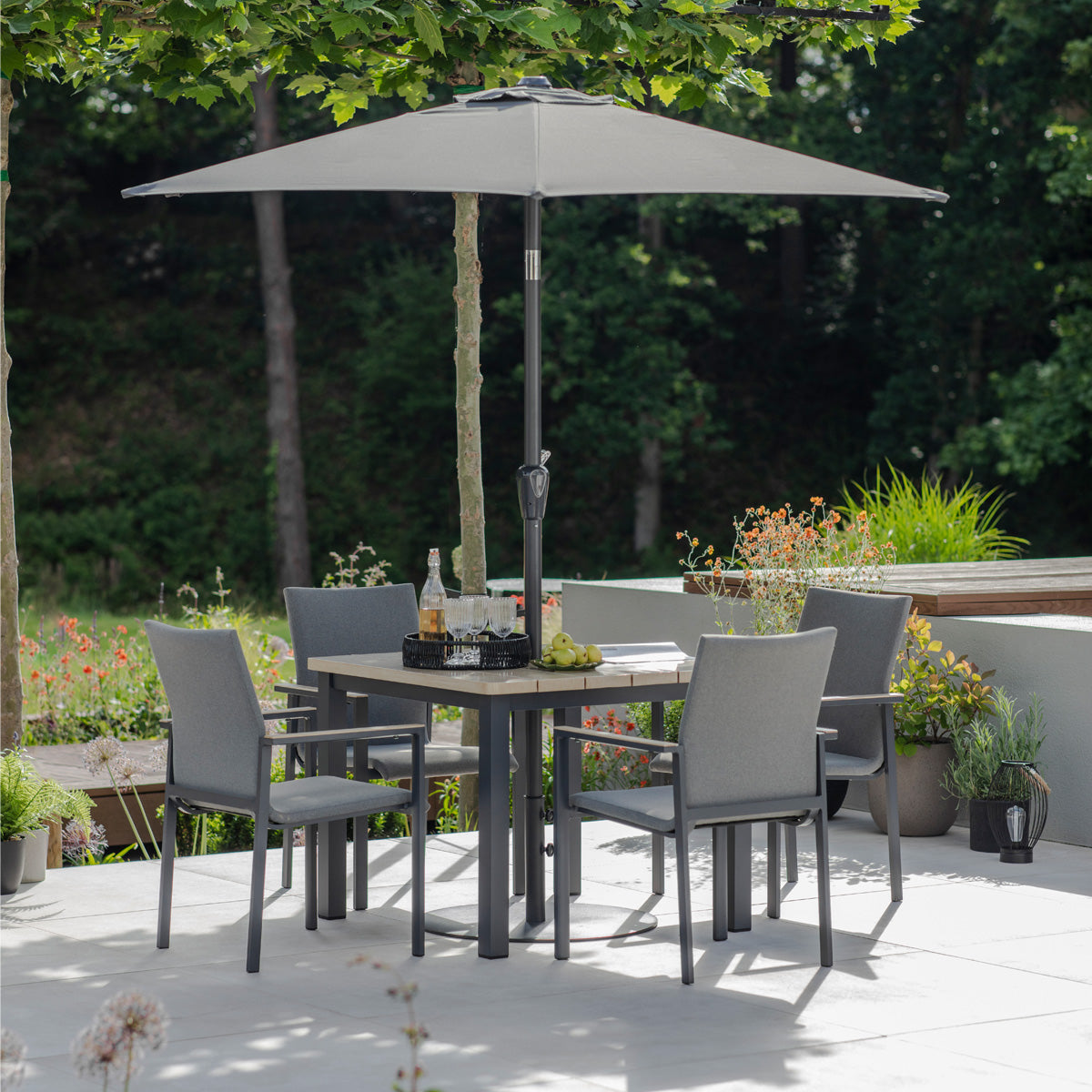 Venice Dining Set - Armchair & 2.5m Parasol | About Living