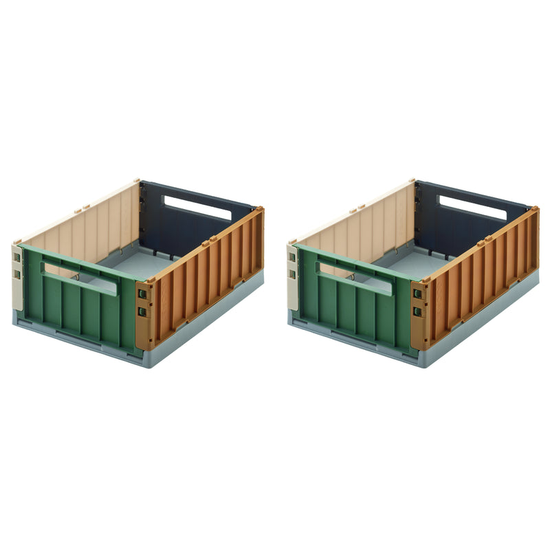 Medium Weston Storage Box Set | Sea Blue Mix | 2 Pack