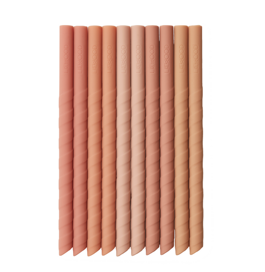 Timoti Silicone Straw Set | Rose Mix | 10 Pack