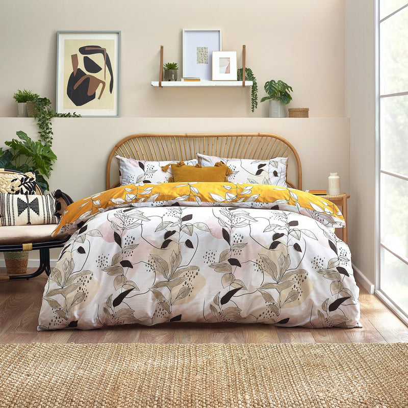 Botanical Duvet Cover Set | Ochre