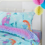 Mermaid Kids Duvet Cover Set | Blue & Purple