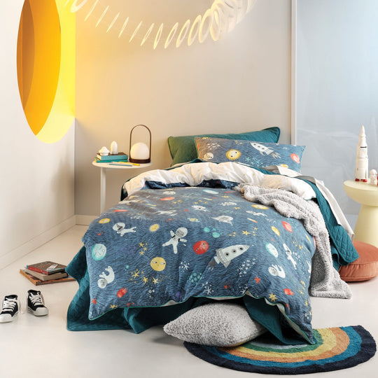 Space Race Kids Duvet Cover Set | Multicolour