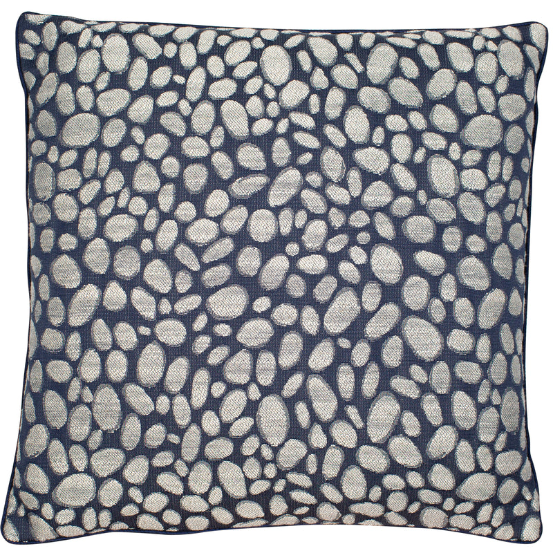 Jacquard Pebbles Cushion | Navy | 50x50cm