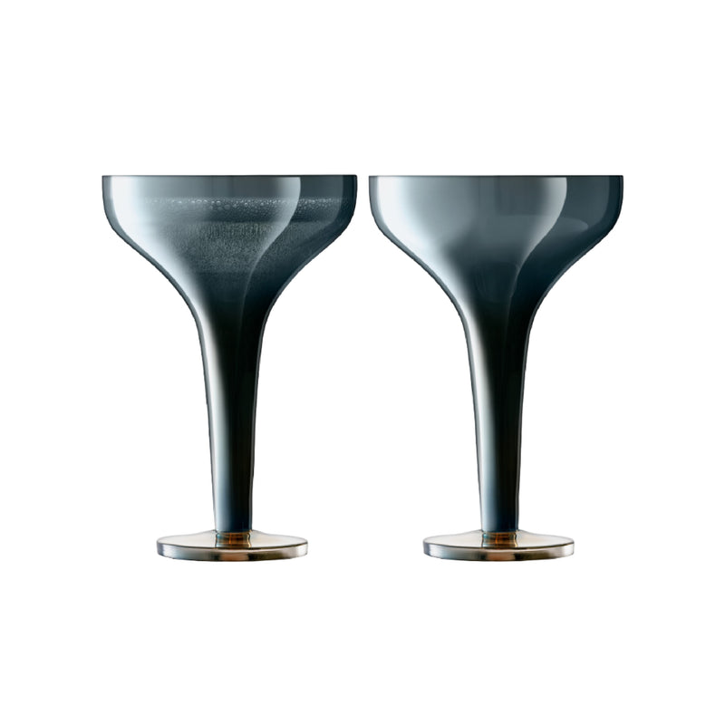 Epoque Champagne Saucers | Sapphire | Set of 2