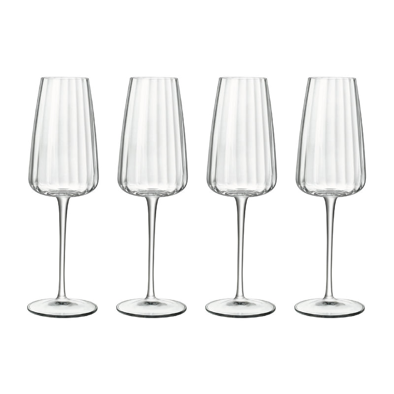 Optica Sparkling Champagne Flutes | Set of 4 | 210ml