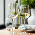 Palermo Gold White Wine Glasses | Set of 4