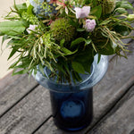 Short Tube Vase | Dark Blue | 20cm