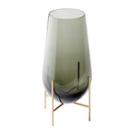Échasse Hurricane Vase | Green Smoked Glass | Medium