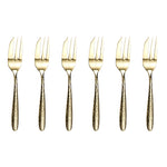 Champagne Mirage Pastry Fork Set | 6 Piece
