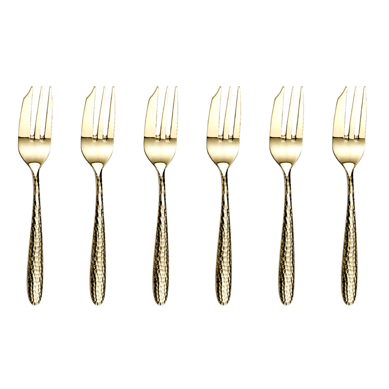 Champagne Mirage Pastry Fork Set | 6 Piece