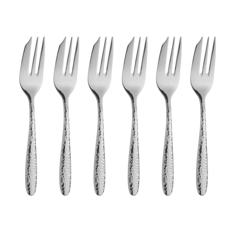 Mirage Stainless Steel Pastry Fork Set | 6 Piece