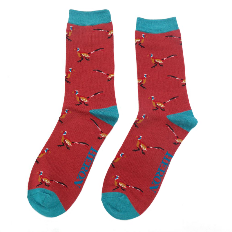 Pheasant Socks | Oxblood