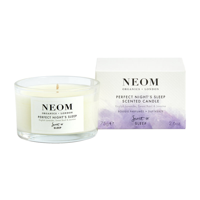 Perfect Night's Sleep Scented Travel Candle | English Lavender, Sweet Basil & Jasmine | 75g