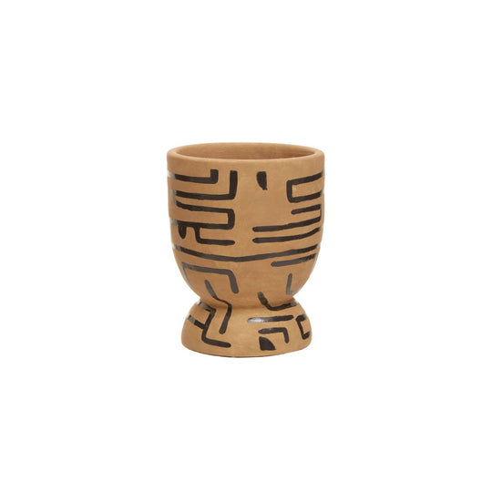 Barren Earthenware Planter | Sand/Black