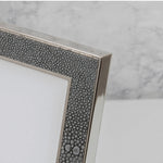 Grey Nickel Plated Faux Shagreen Photo Frame | 4 x 6"