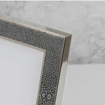 Grey Nickel Plated Faux Shagreen Photo Frame | 8 x 10"