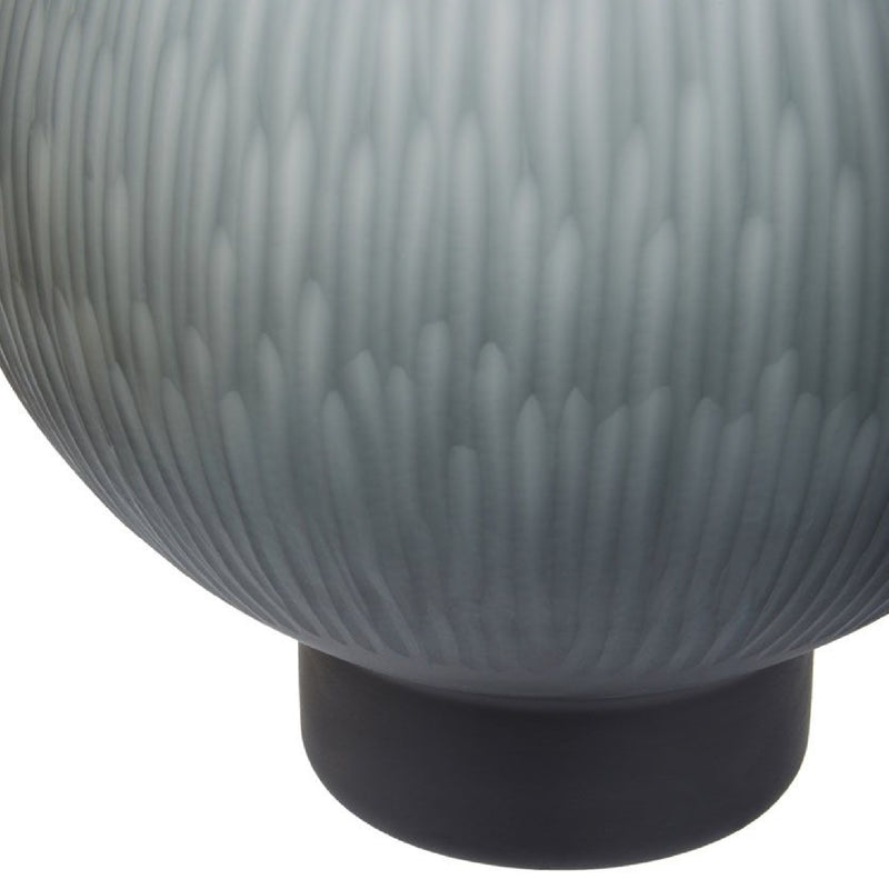 Buy Opulence Large Grey Blue Hessa Carved Glass Vase About Living
